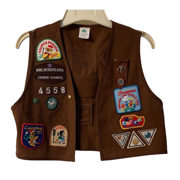 Girl Scout Bottoms Vintage Girl Scouts Vest Youth Small 2002